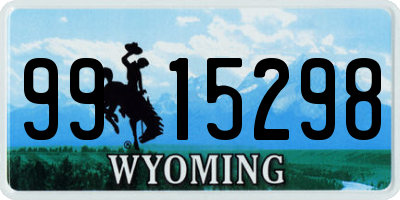 WY license plate 9915298