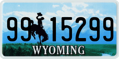 WY license plate 9915299