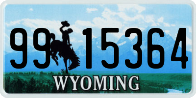 WY license plate 9915364
