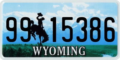 WY license plate 9915386