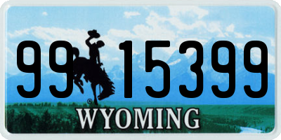 WY license plate 9915399