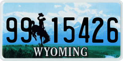 WY license plate 9915426