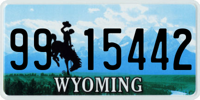 WY license plate 9915442