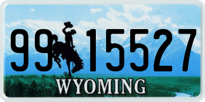 WY license plate 9915527