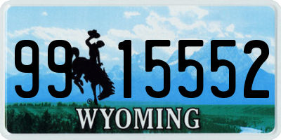 WY license plate 9915552