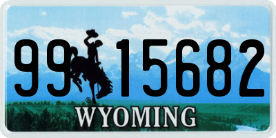 WY license plate 9915682