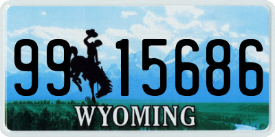 WY license plate 9915686