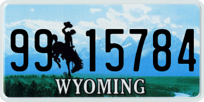 WY license plate 9915784