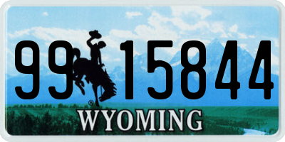 WY license plate 9915844