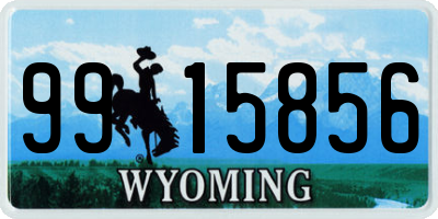 WY license plate 9915856