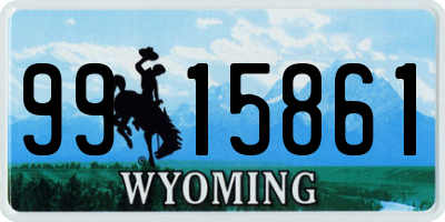 WY license plate 9915861