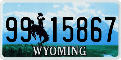 WY license plate 9915867
