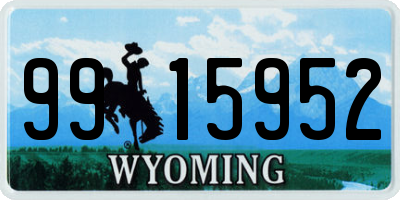 WY license plate 9915952