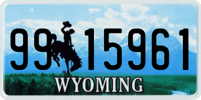 WY license plate 9915961