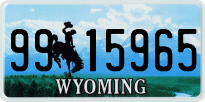 WY license plate 9915965