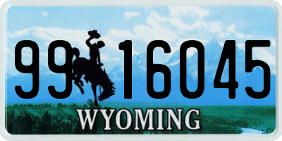 WY license plate 9916045