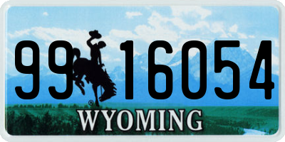 WY license plate 9916054