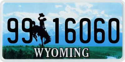 WY license plate 9916060