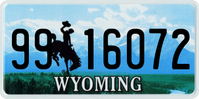 WY license plate 9916072