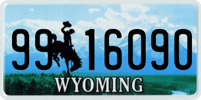 WY license plate 9916090
