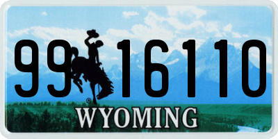 WY license plate 9916110
