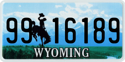 WY license plate 9916189
