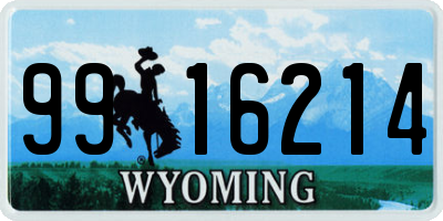 WY license plate 9916214