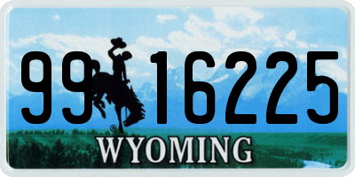 WY license plate 9916225