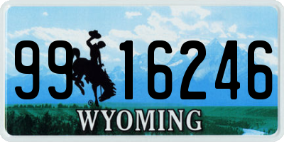 WY license plate 9916246
