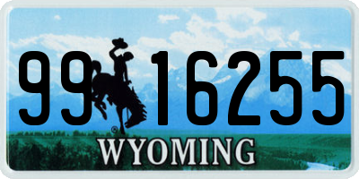 WY license plate 9916255