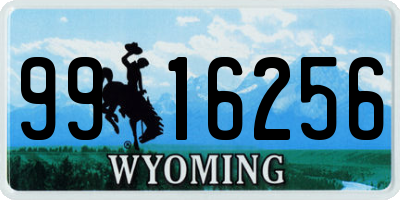 WY license plate 9916256