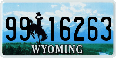 WY license plate 9916263