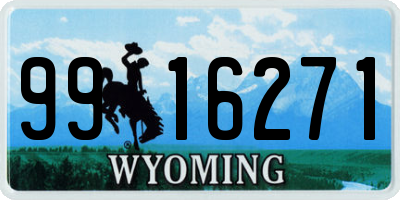 WY license plate 9916271