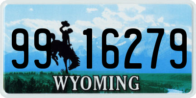 WY license plate 9916279