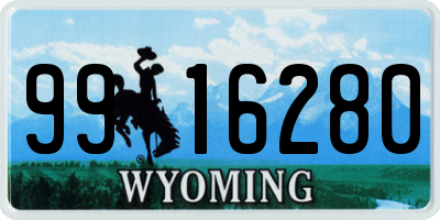 WY license plate 9916280