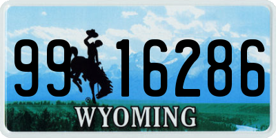 WY license plate 9916286