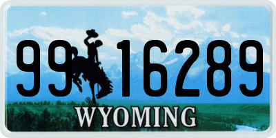 WY license plate 9916289