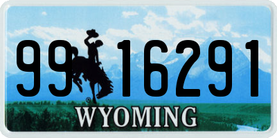 WY license plate 9916291