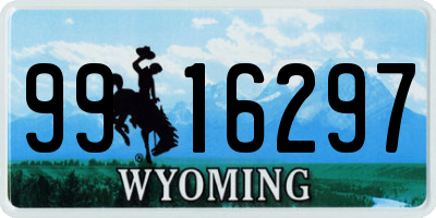 WY license plate 9916297