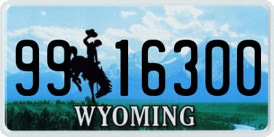WY license plate 9916300