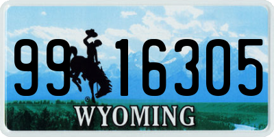 WY license plate 9916305