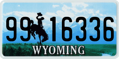 WY license plate 9916336