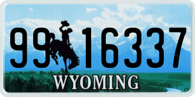 WY license plate 9916337