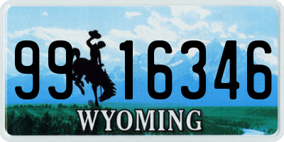 WY license plate 9916346