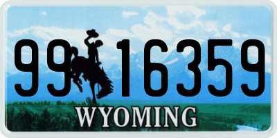 WY license plate 9916359