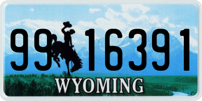 WY license plate 9916391