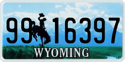 WY license plate 9916397
