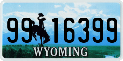 WY license plate 9916399