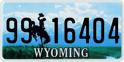 WY license plate 9916404