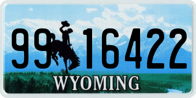 WY license plate 9916422